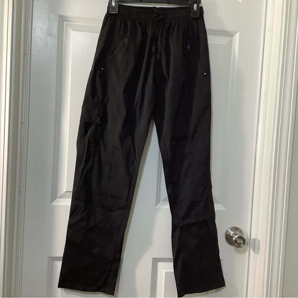 Scrub uniform Women's Black Straight Leg Pants size small